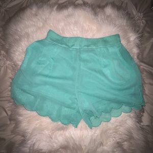 Mesh Teal Skort